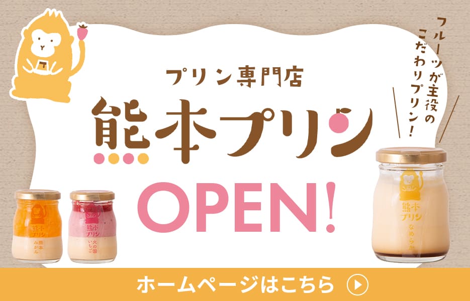 プリン専門店・熊本プリンOPEN!